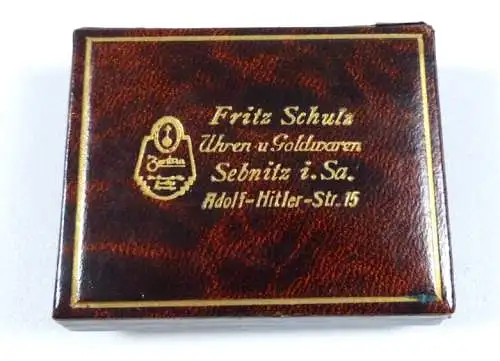 original alte Brosche aus 835 Silber in OVP Goldwaren Schulz Sebnitz in Sachsen