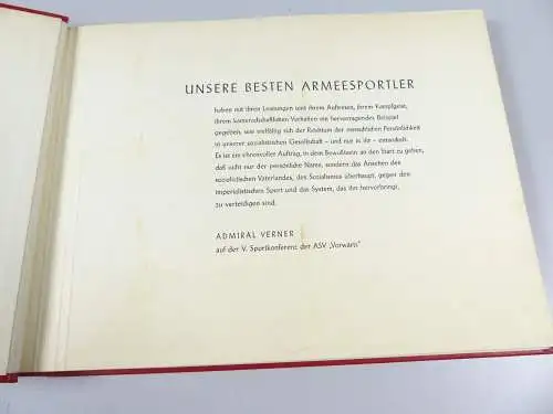 seltenes Fotobuch Armeesportvereinigung Vorwärts Unsere besten Armeesportler