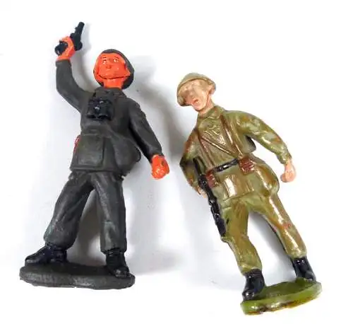 DDR Gummi Soldaten 10 Stück guter Zustand