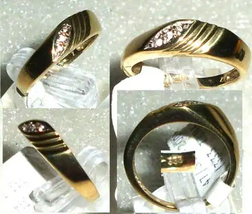 Ring  aus 333 Gold mit Zirkonia neuwertig aus Geschäftsauflösung Gr. 56