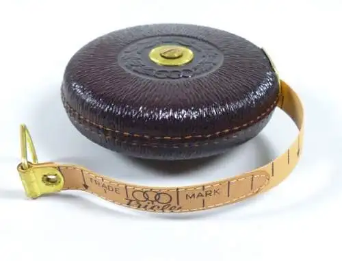 Vintage Tricle Olympic 33 ft 10 m Winding Measuring Tape old Tool in OVP