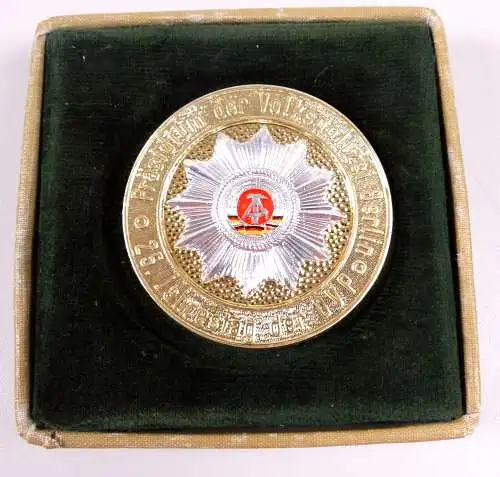 original alte DDR Medaille zum 25. Jahrestag der DVP in OVP