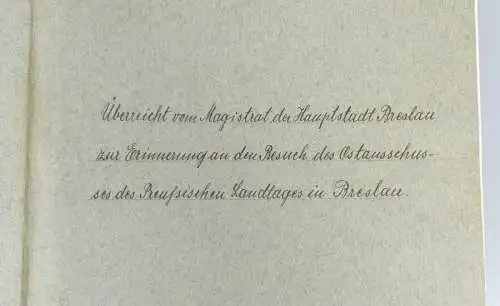 Buch Schlesien mit Widmung vom Magistrat Breslau von 1925