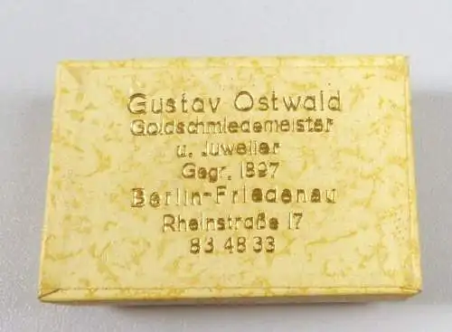 Schmuckschachtel Schmucketui Gustav Ostwald Goldschmiedemeister Berlin Friedenau