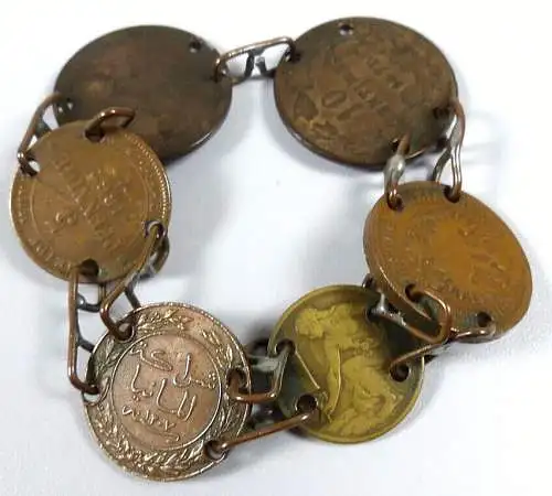 Armband  mit Münzen Münzarmband ab 1861