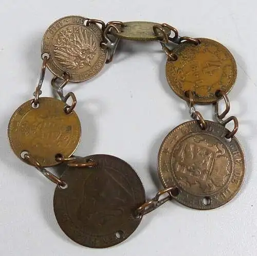 Armband  mit Münzen Münzarmband ab 1861