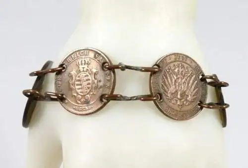 Armband  mit Münzen Münzarmband ab 1861