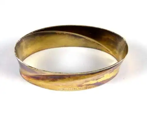 WMF Serviettenring aus 925 Silber vergoldet mit Monogramm L
