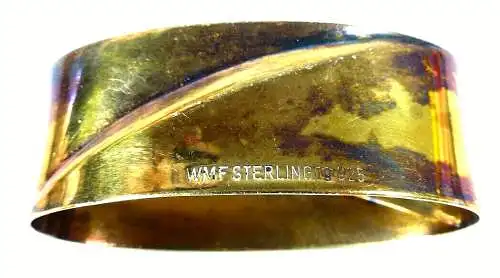 WMF Serviettenring aus 925 Silber vergoldet mit Monogramm L
