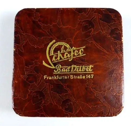 original alte Schmuckschachtel Schmucketui für Taschenuhr Schäfer Bad Vilbel