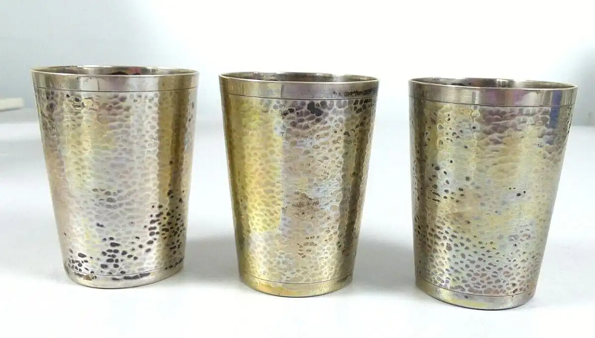 3 Trinkbecher aus massivem 800 Silber  Koch & Bergfeld 0