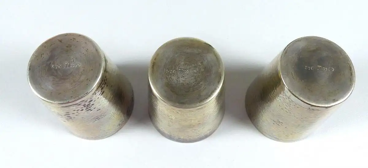 3 Trinkbecher aus massivem 800 Silber  Koch & Bergfeld 2