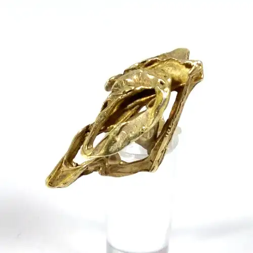 Designer Ring Silberring aus 925 Silber vergoldet  signiert   Größe 57