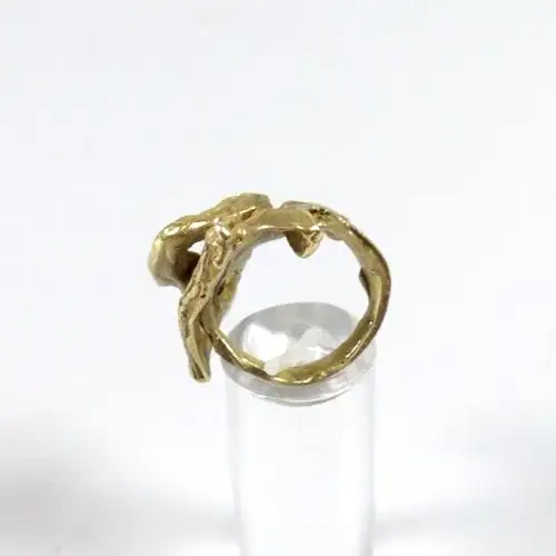 Designer Ring Silberring aus 925 Silber vergoldet  signiert   Größe 57