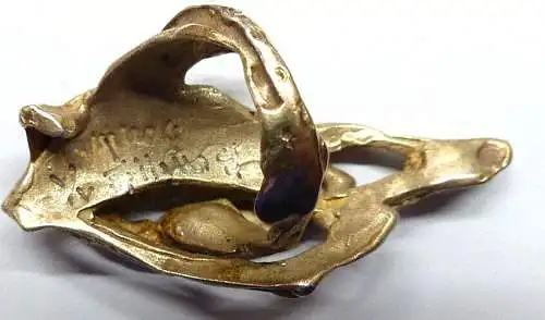 Designer Ring Silberring aus 925 Silber vergoldet  signiert   Größe 57