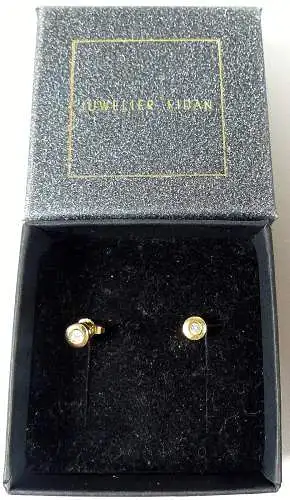 Ohrstecker 585 Gold mit Diamanten je 0,05 ct.