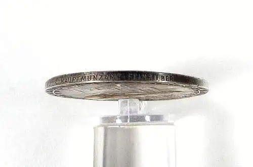 Karl Goetz Silber Medaille 1909 Zeppelin Friedrichshafen 1. April selten