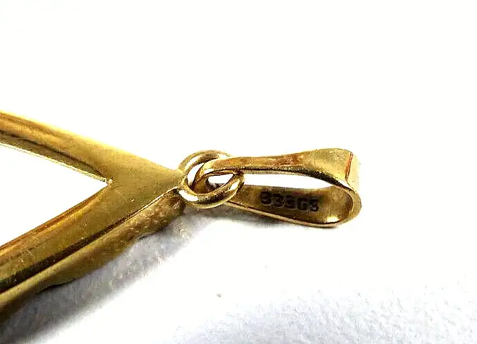 Meissen Porzellan Schmuck Anhänger 333 Gold gefasst grüner Ming Drache 1. Wahl 2