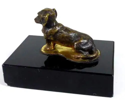 Wiener Bronze Dackel mit Sockel