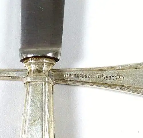 Breslau Besteck 800 Silber 12 teilig sehr schön mit Monogramm K