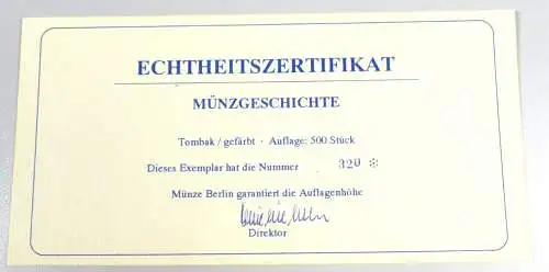 2 original DDR Medaillen Münze Berlin Auflage 500 Ehrengeschenk