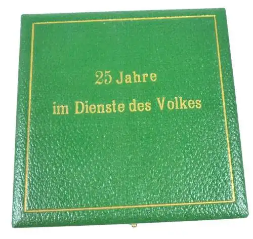 DDR Meissen Medaille Ehrenplakette 25 Jahre Deutsche Volkspolizei in OVP