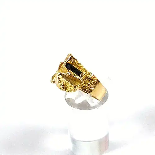 Designer Ring Lapponia aus 585 Gold mit Onyx Größe 62