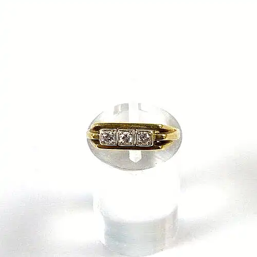 Dezenter Diamand Ring aus 585 Gold Größe 52