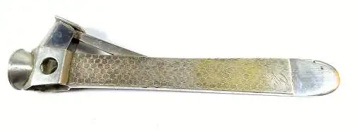 alter Zigarrenabschneider aus 900 Silber und Edelstahl mit Monogramm HW