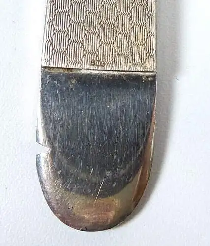 alter Zigarrenabschneider aus 900 Silber und Edelstahl mit Monogramm HW