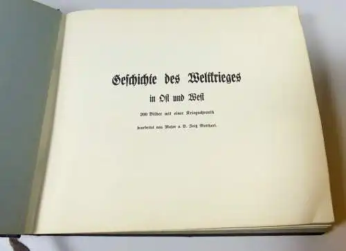 original altes Album Der Weltkrieg 1914-1918 Ost- und Westfront   selten