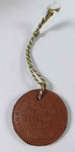 Medaille Sachsen Böttcher Steinzeug Meissen 1948 Volkskongr. Einheit Deutschland