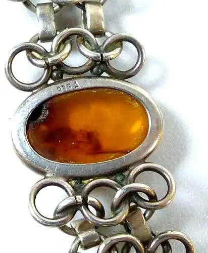 Armband aus 935 Silber mit Bernstein Amber