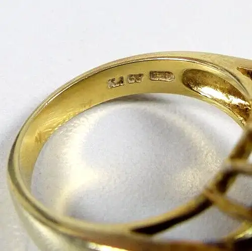 Ring aus 925 Silber vergoldet mit Aquamarin und Zirkonia Größe 60