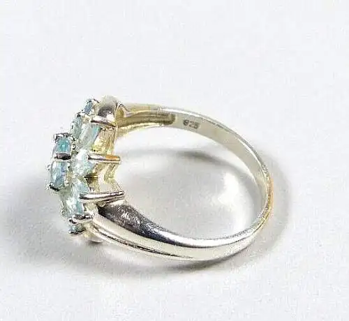 Ring aus 925 Silber mit Aquamarin Größe 60