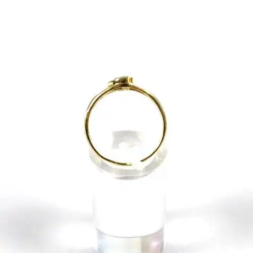 Ring aus 333 Gold mit Aquamarin und Zirkonia neuwertig Größe 58