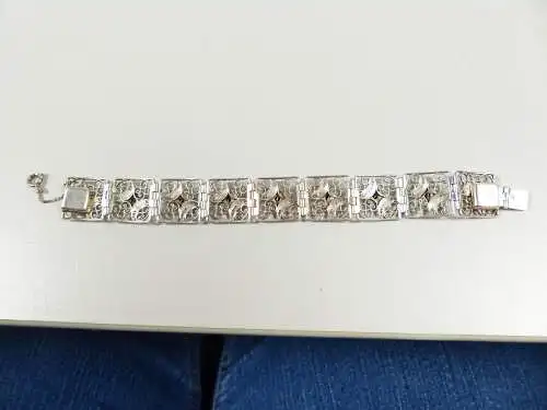 Sehr schönes Armband aus massivem 835 Silber geflochten