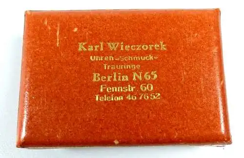 Original alte Schmuckschachtel Schmucketui Karl Wieczorek Berlin