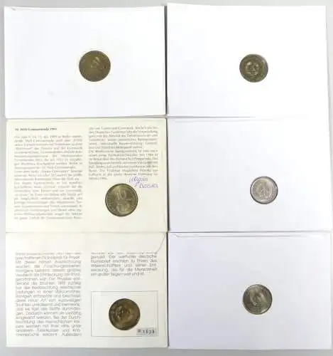 6 original alte Numisbriefe dabei Röntgen von 1996 mit 5 Ostmark