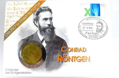 6 original alte Numisbriefe dabei Röntgen von 1996 mit 5 Ostmark