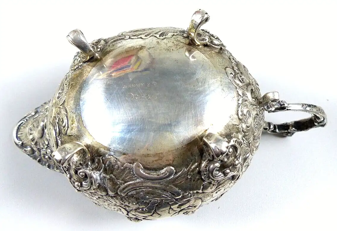 altes Milchkännchen mit Puttos aus massivem aus 800 Silber 178,7 Gramm 6