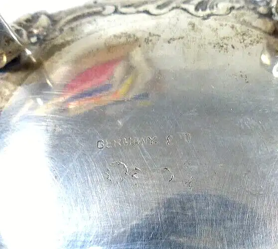 altes Milchkännchen mit Puttos aus massivem aus 800 Silber 178,7 Gramm 7