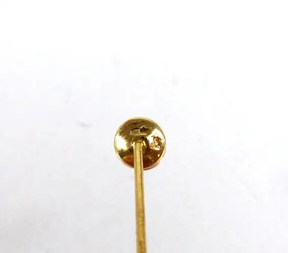 Krawattennadel aus 585 Gold mit sehr schöner Koralle als Rose 5