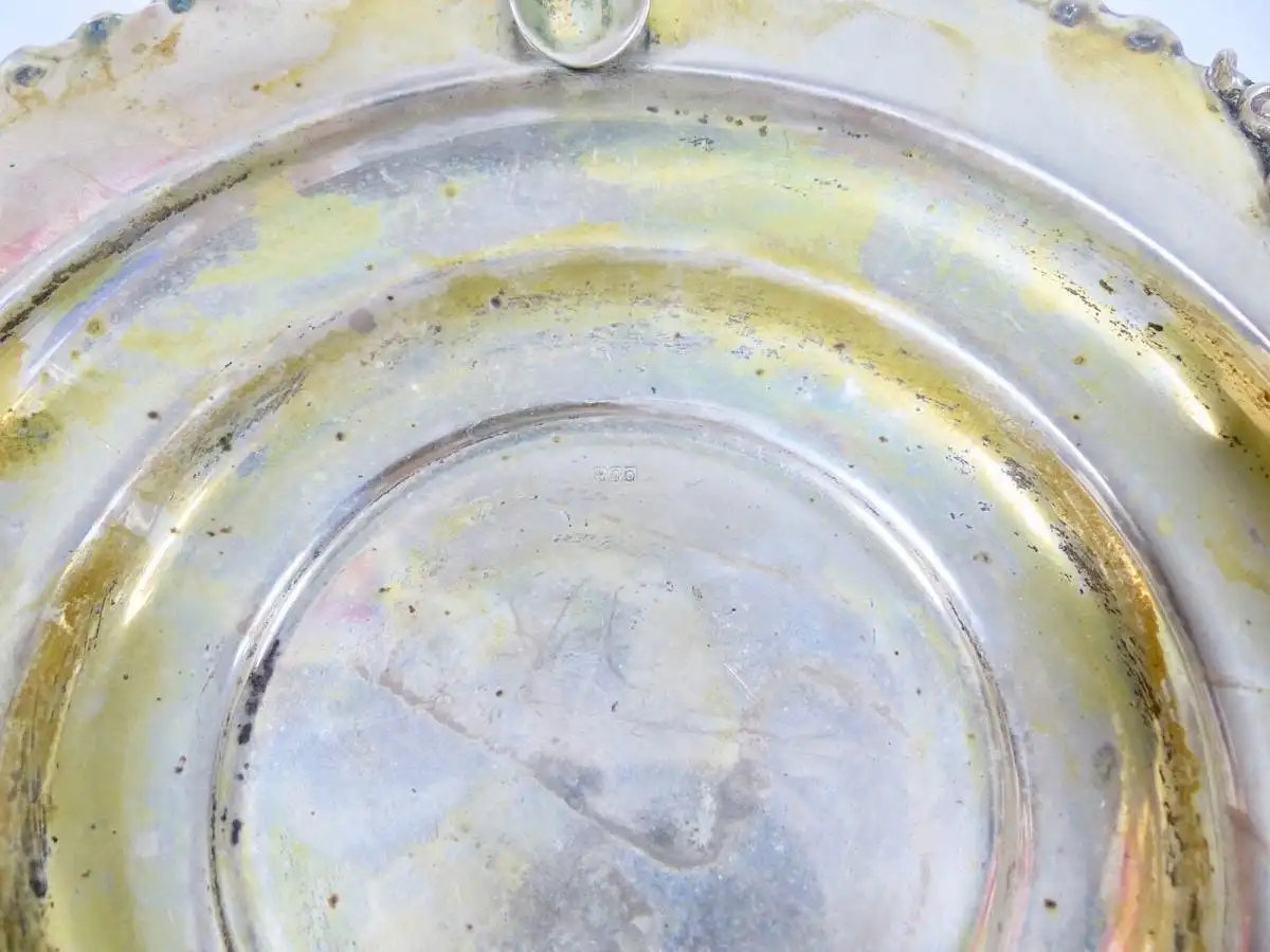 Aschenbecher aus massivem 800 Silber   (da6168) 2