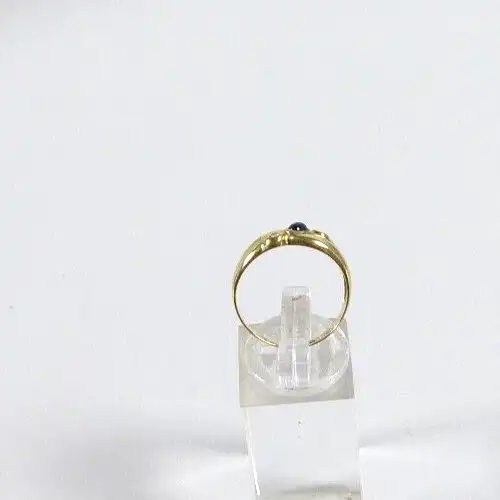 Ring aus 333 Gold mit Saphir und Diamanten je 0,02 ct.  Größe 56 3