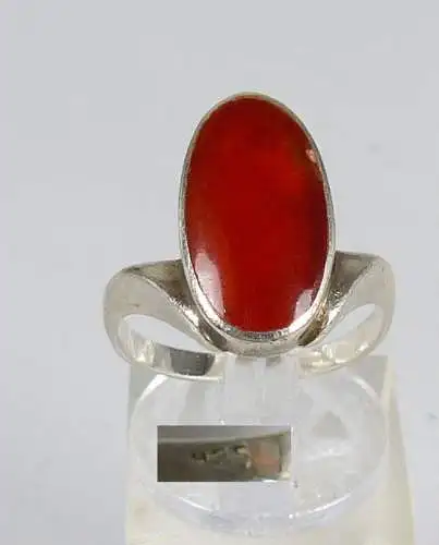 Ring aus 925er Silber mit Bernstein, Gr. 56/Ø 17,8 mm  (da4767)