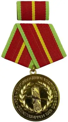 Verdienstmedaille der Grenztruppen der DDR in Gold 1987-1989 (AH280b)