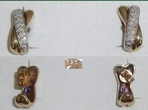  Ohrringe/Stecker aus 925 Silber vergoldet (da5988)