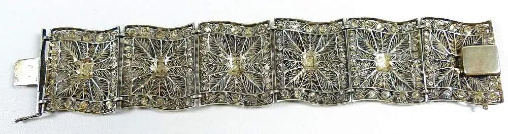 altes sehr dekoratives Armband aus 835 Silber mit chinesischen Motiven 1