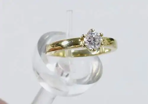 Ring aus 375 Gold mit Kristall, Gr. 56/Ø 17,8 mm  (da6769)